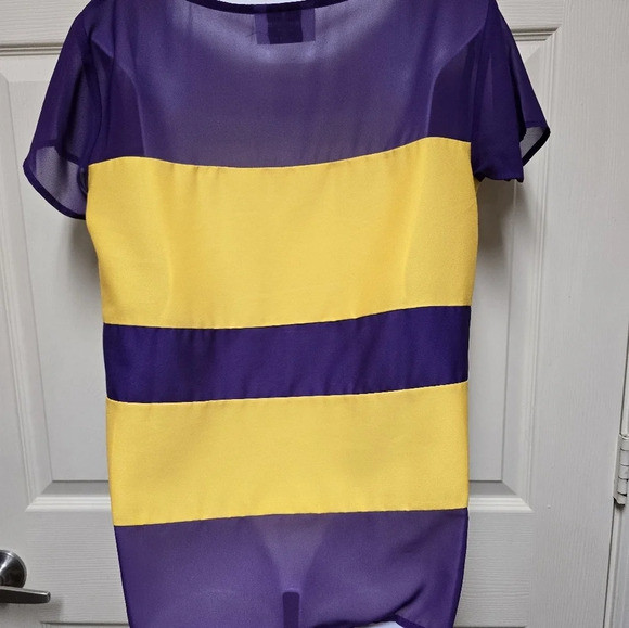 Emerson Street Woman's LSU Tiger Sheer Blouse Sz Small - Picture 5 of 7